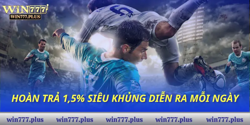 Hoàn trả 1,5% siêu khủng diễn ra mỗi ngày