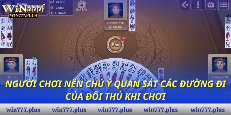 Người chơi nên chú ý quan sát các đường đi của đối thủ khi chơi